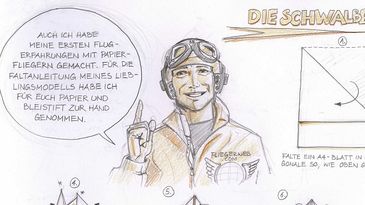 Die Schwalbe Faltflieger mit FliegerWeb.com